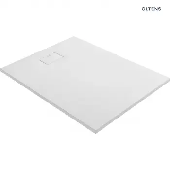 Brodzik z konglomeratu Oltens Bergytan 120x80cm - prostokątny, RockSurface, biały 15104000